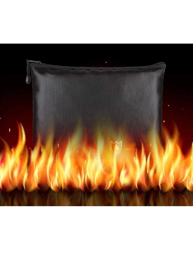 Rubik Fireproof Bag with Zipper Fire Safe Bag Pouch for Documents Cash Money Passports Cards for Home Office (29x20cm) Medium  - Image 2