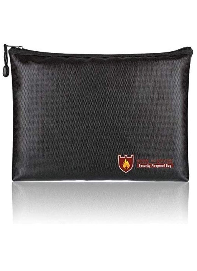 Rubik Fireproof Bag with Zipper Fire Safe Bag Pouch for Documents Cash Money Passports Cards for Home Office (29x20cm) Medium  - Image 1