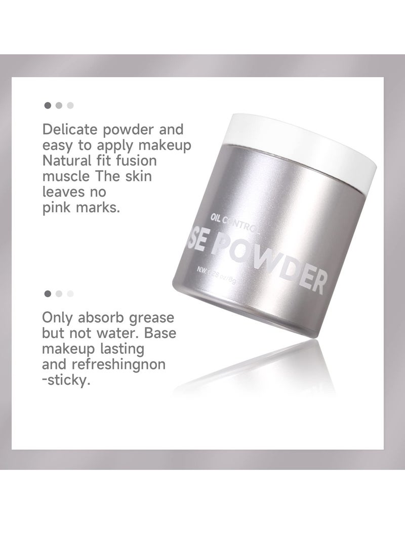 Generic Translucent Loose Setting Powder with Mushroom Head Puff for Long Lasting Matte Finish and Oil Control - Image 3