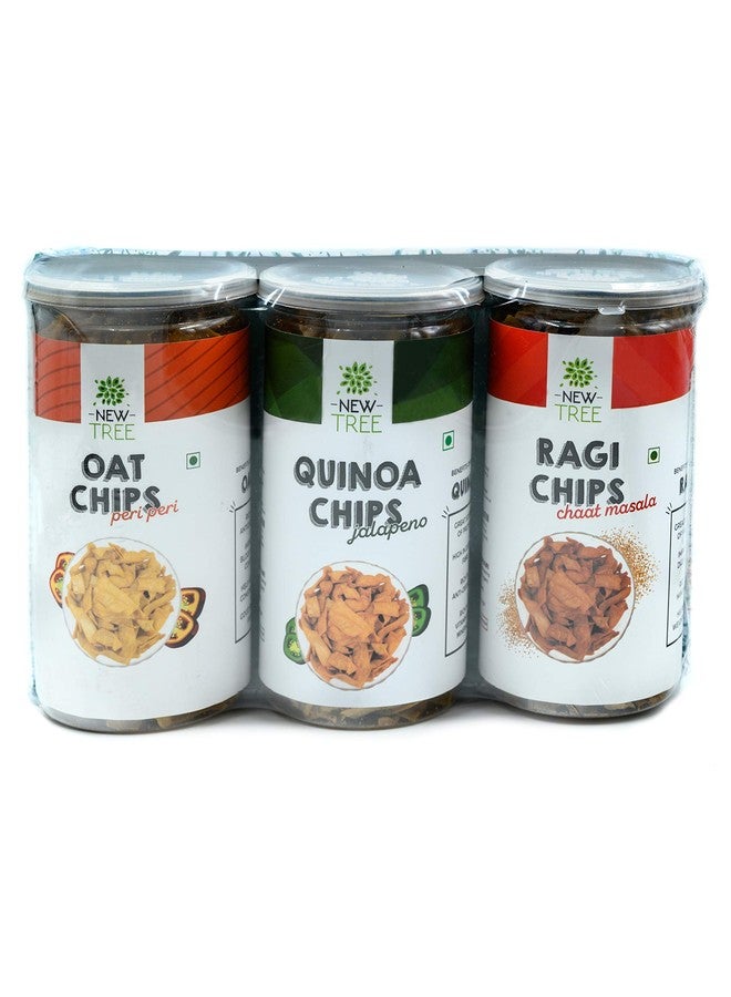 New Tree Gift Hamper,The Healthy Chips Combo Ii Oats Chips Peri Peri-225Gm Ii Ragi Chips-Chaat Masala-225Gms Ii Quinoa Chips Jalepeno- 225Gms Ii Total Weight-675Gms - Image 5