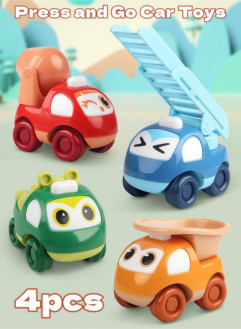 سيارات لعبة Press and Go للأطفال الصغار من 1 إلى 3 سنوات، مجموعة ألعاب سيارات سباق الحيوانات Push Go، سيارات سباق الحيوانات للأطفال، مجموعة مركبات لعب للأطفال الرضع، هدايا عيد الميلاد الأول للأولاد من 1 إلى 2 سنة - Image 1