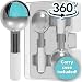 Eli with Love Ice Globes for Facials - 360 Rotating Unbreakable Steel Ice Globes with Carry Case - Professional Esthetician Supplies - Ice Roller for Face and Eyes - Ideal Skincare Tool (White) - Image 2
