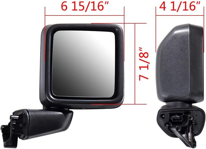 Astra Depot Replacement Right Passenger Side Mirror for 2018-2024 Jeep Wrangler JL & 2020-2023 Gladiator with Electric Heating and Signal Light - Image 4