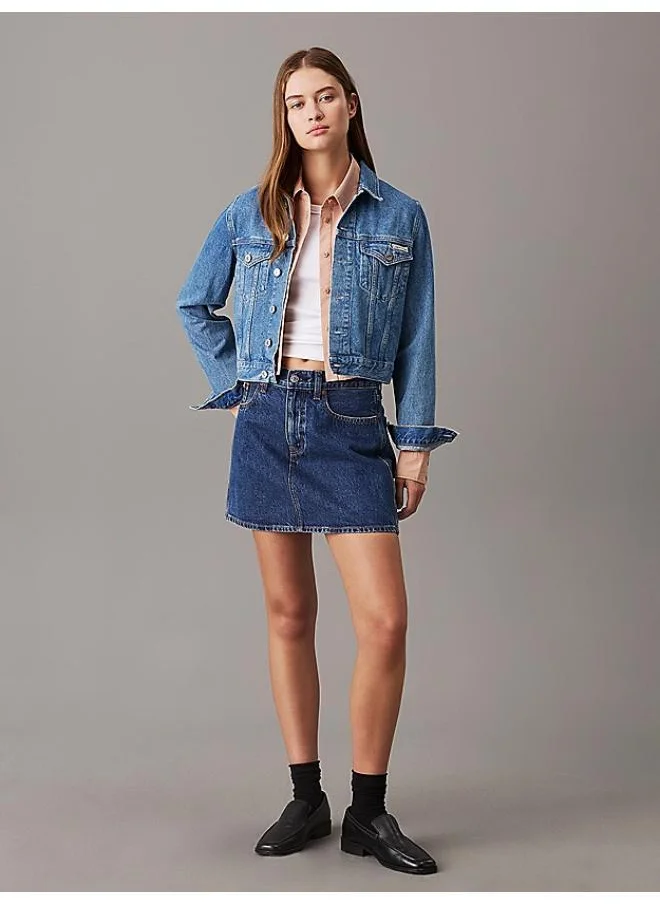 كالفن كلاين جينز Button Down Crop Denim Jacket