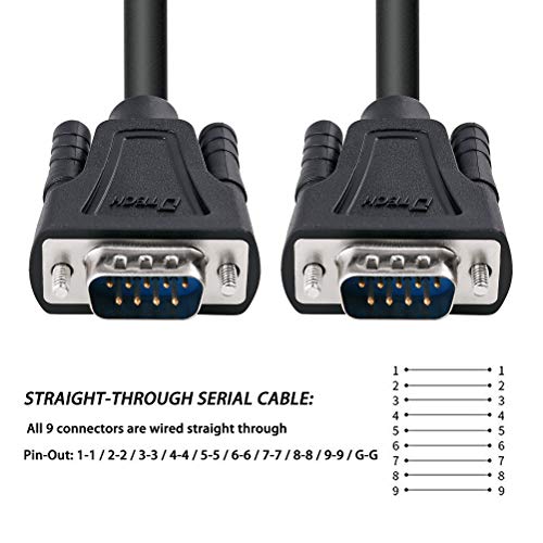 DTech 5 Feet DB9 9 Pin Serial Cable Male to Male RS232 Straight Through Cord - Image 4