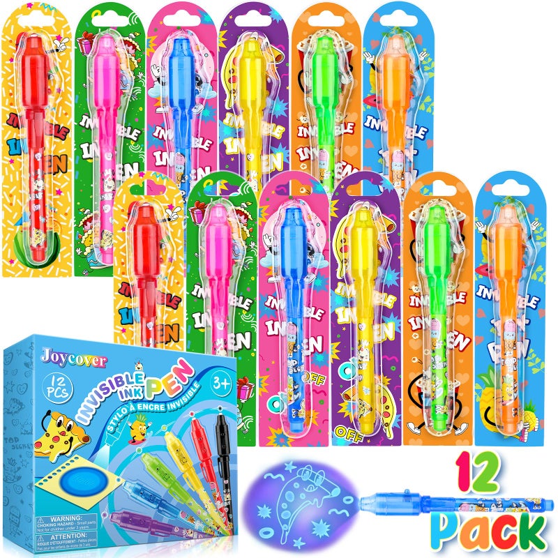 Joycover Invisible Ink Pen with UV Light for Kids Party Favors for Kids 46 812 12PCS Spy Pen Classroom Prizes School Supplies Birthday Christmas Gift Toys Goody Bag Stuffers for Boys Girls - Image 2