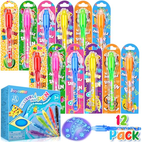 Joycover Invisible Ink Pen with UV Light for Kids Party Favors for Kids 46 812 12PCS Spy Pen Classroom Prizes School Supplies Birthday Christmas Gift Toys Goody Bag Stuffers for Boys Girls - Image 1