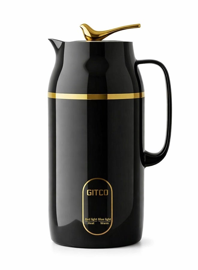GITCO 2-in-1 Stainless Steel Electric Kettle & Thermal Flask 2.5L, 1500W Fast Boil with 360° Rotating Base, GK2005 Black - Image 1