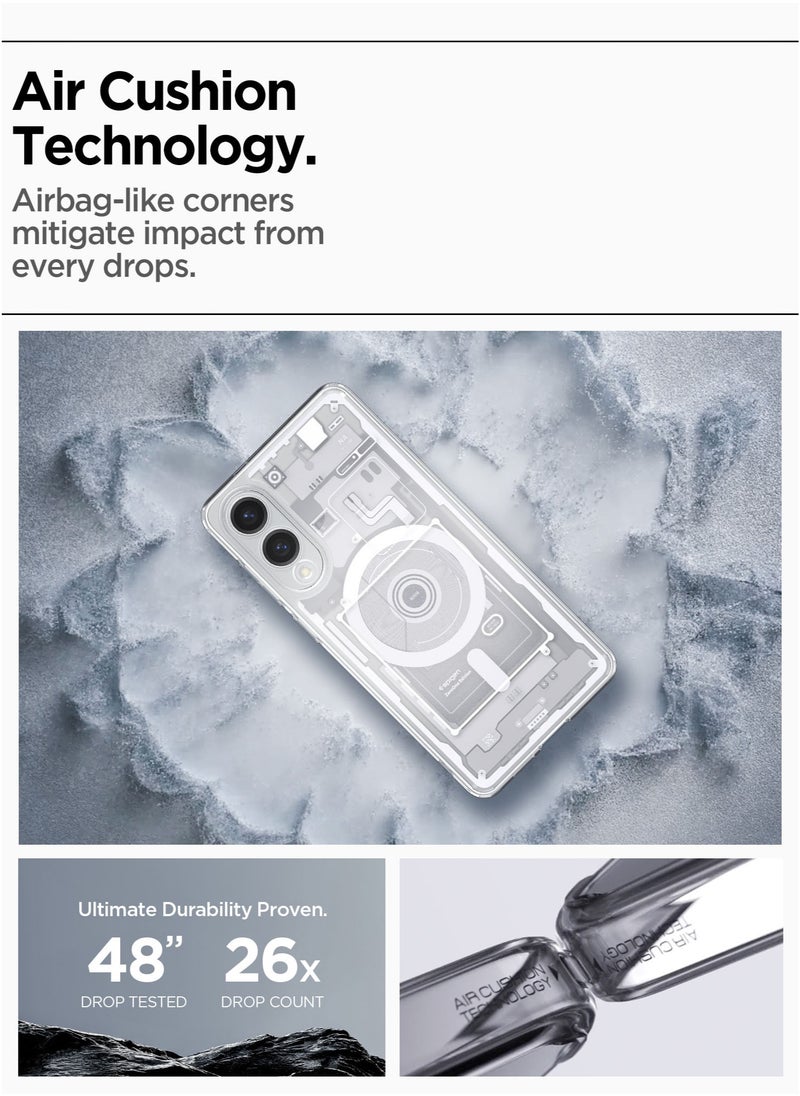 Spigen Ultra Hybrid MagFit for Samsung Galaxy S25 EDGE Case Cover with MagSafe (2025) - Zero One White  - Image 5