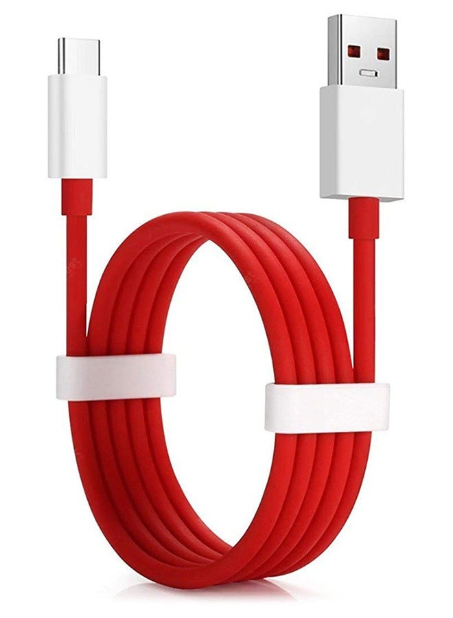 OnePlus USB to Type-C Cable – 1 Meter Red - Image 1