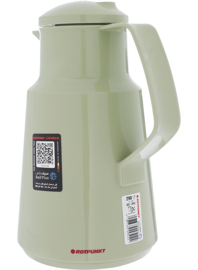 Rotpunkt Glass Thermos 1 Liter Plastic Body Olive Green - Image 2