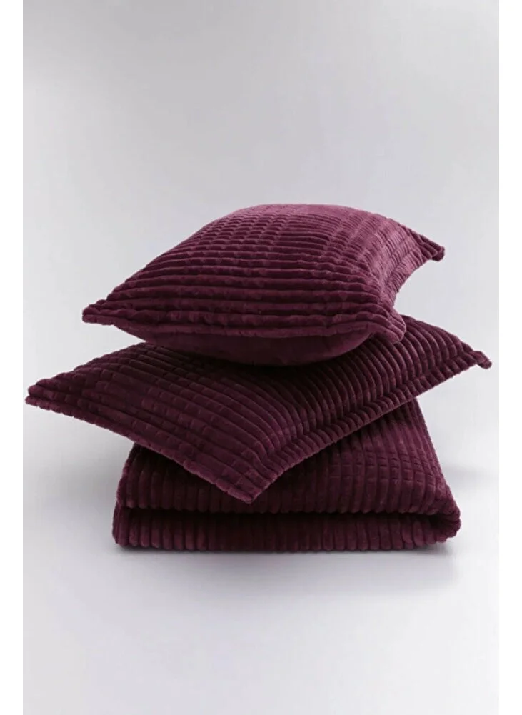 ميرينوس Modern Line 2 Piece Blanket Set Single - Cherry