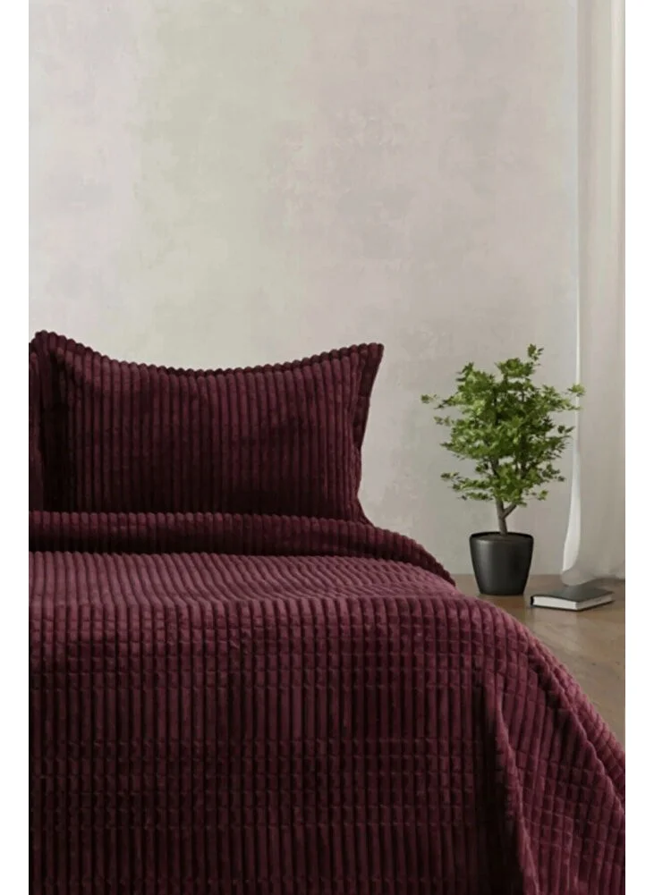 MERINOS Modern Line 2 Piece Blanket Set Single - Cherry