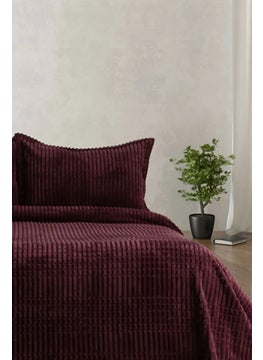 MERINOS Modern Line 2 Piece Blanket Set Single - Cherry  - Image 3