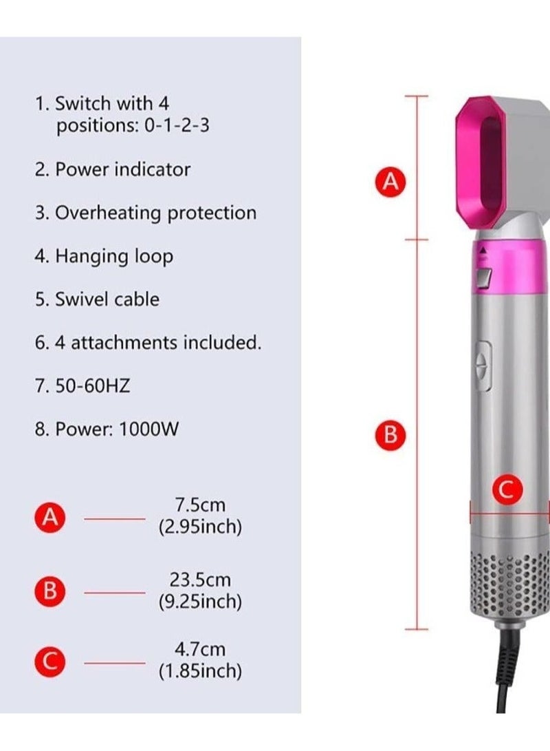 Airwrap Styler 5 in 1 Hair Dryer Hot Air Brush Styler Negative ​Ion Hair Straightener Volumizer Hair Curler Hot Air Wrap Comb Brush - Image 3