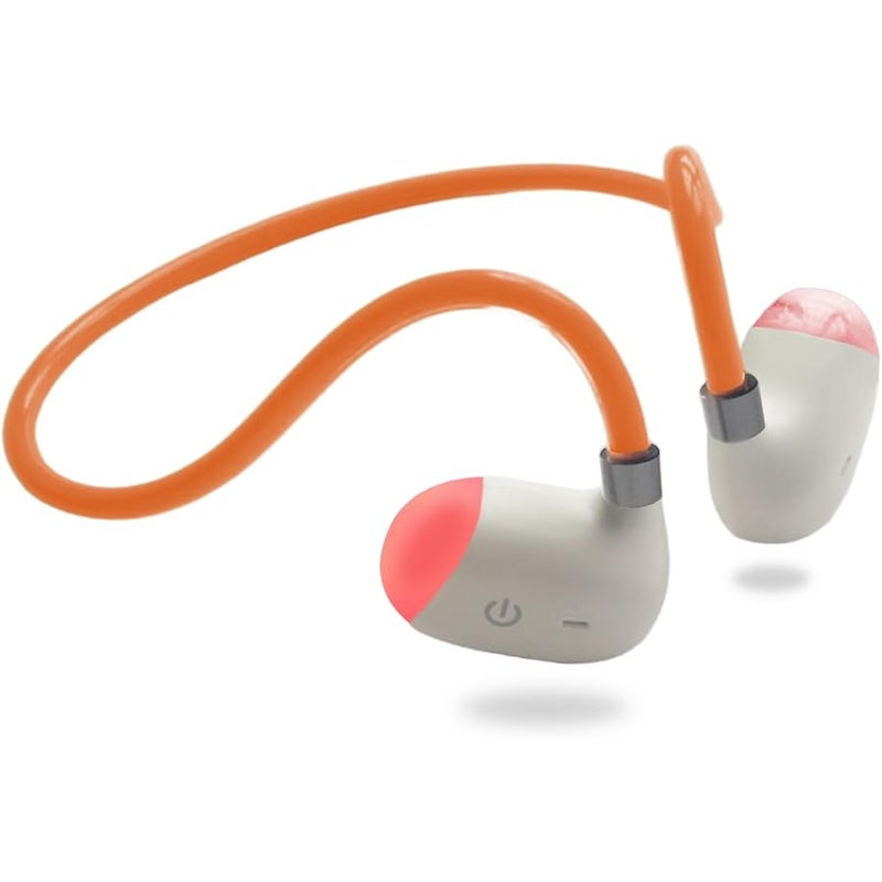 EJEAS X3 Air Conduction Sport Headphones, Bluetooth 5.3 Open-Ear Wireless Headphones with Night Running Light, Suitable for Night Running, Cycling, Sports (Orange) - Image 1