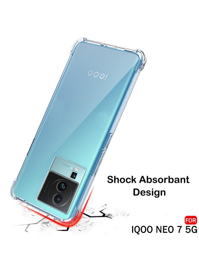 ذا جيفت كارت جراب خلفي شفاف من TheGiftKart لهاتف iQOO Neo 7 / Neo 7 Pro 5G | جراب TPU ناعم مقاوم للصدمات | حواف مبطنة للحماية القصوى جراب خلفي لهاتف iQOO Neo 7 (شفاف)  - Image 4