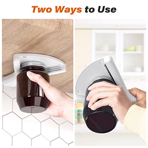 ReneeChef Jar Opener for Weak Hands, Dual Usage | Easy Grip Jar Opener & Under Cabinet Lid Opener, Super Durable Bottle Opener Effortless to Open Any Size Lid, Advanced Jar Lid Opener for Seniors with Arthritis - Image 3