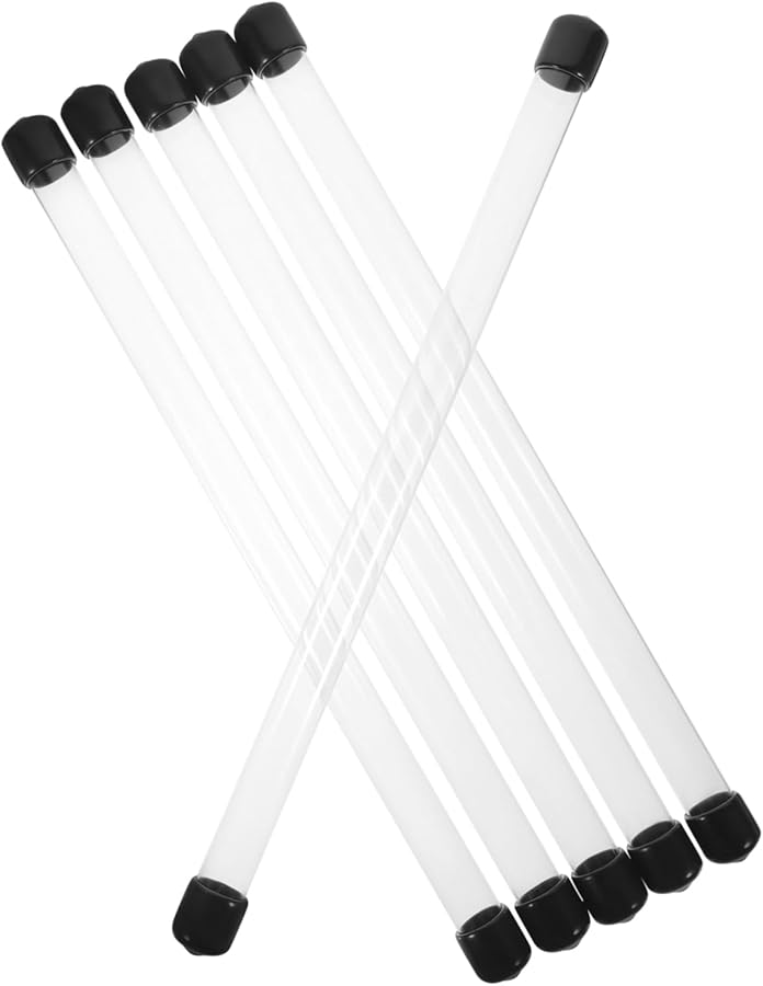 6 قطع من أنابيب التخزين البلاستيكية الشفافة مع أغطية لـ البخور العود - Image 1