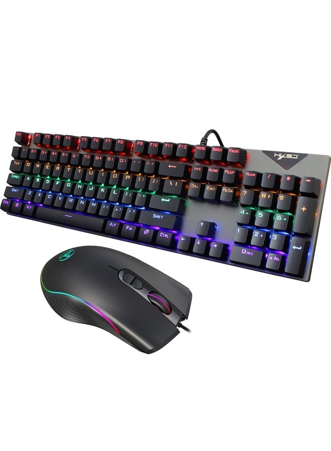 NIBEMINENT Wired Keyboard Mouse Combo Black  - Image 1
