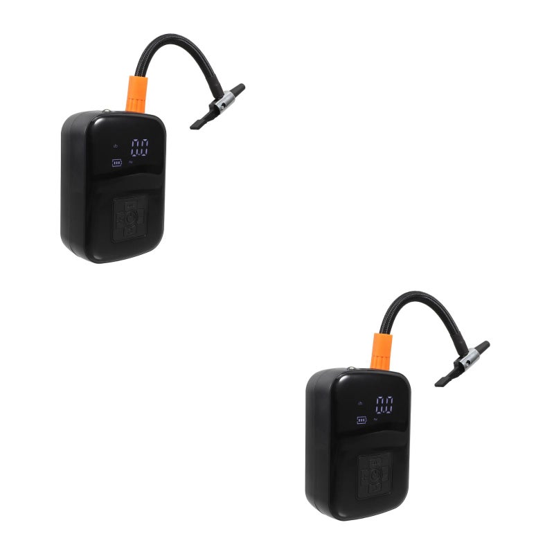 2pcs Tire Inflator Portable Air Bikes Pump Car Tires Air Pumps With Lcd Screen Air For Motorcycle Compact Car - Image 1