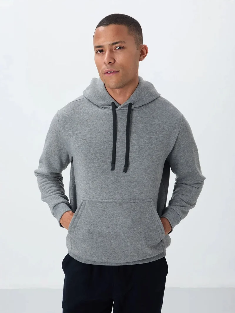 تومي لايف TOMMY Men's Solid Hooded Sweatshirt With Pocket