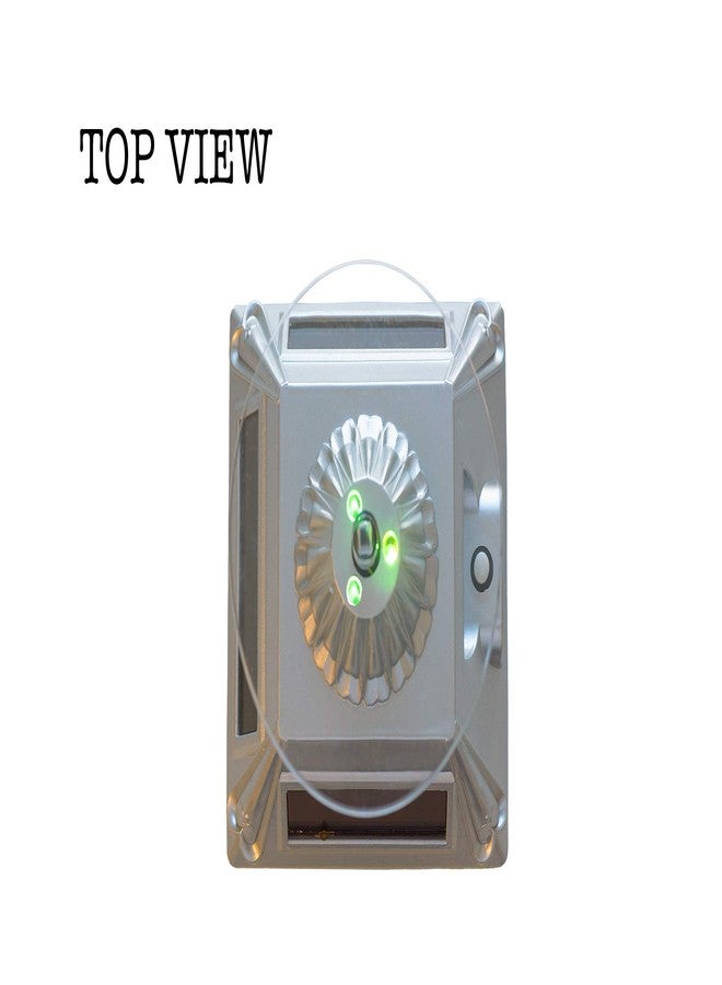 BANBERRY DESIGNS Rotating Lighted Display Turntable - Solar Powered with Color Changing LED Lights 3 1/2" D X 2 1/2" H. - Image 3