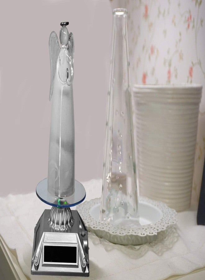 BANBERRY DESIGNS Rotating Lighted Display Turntable - Solar Powered with Color Changing LED Lights 3 1/2" D X 2 1/2" H. - Image 5