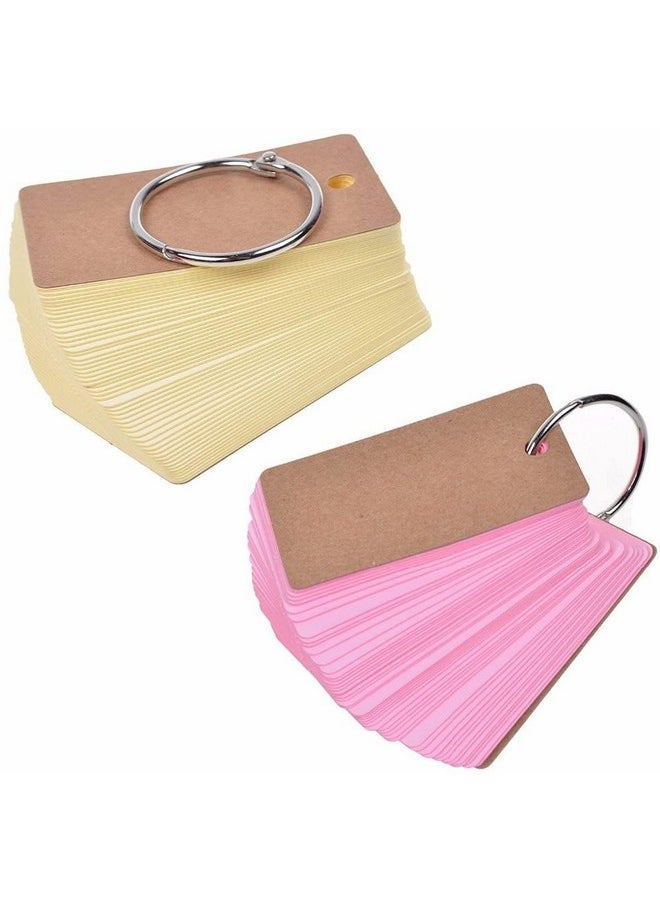 FACATH Blank Index Cards Ring Flashcards Colored Cardstock 400Pcs Blank Flash Card 2.2X3.5 Note Card Study Card For School Learning Recipe Cards Game Card Studying Office Supplies  - Image 5