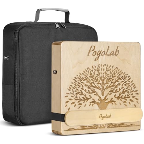 POGOLAB Portable Cajon, Multi-Tone Travel Drum Box with Storage Bag & Detachable Snare Drum Strap, Exquisite Carved Patterns, Beautiful Percussion Instrument Gift - Image 1