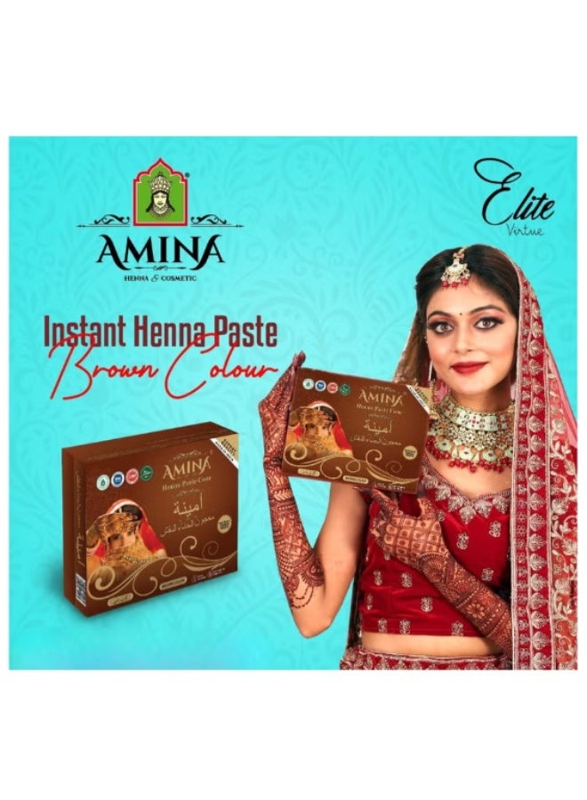 أمينا مخروط حناء أمينة بني اللون - عبوة من 6 قطع - Image 3