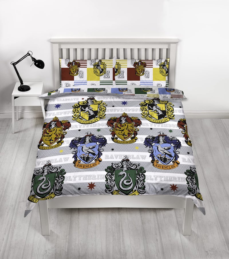 Harry Potter House Crest Duvet Cover Set  Double