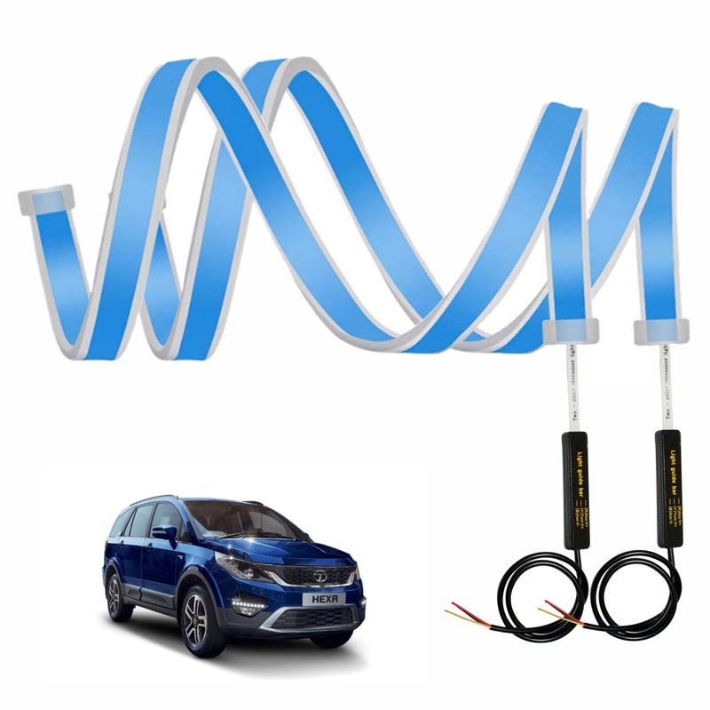 Asryd Flexible Led Light Strip Dual Color LED Headlight Strip Tube Light White & Amber Daytime Running Light Waterproof (24 Inch 2Pcs) For Tata HBX - Image 1