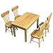 SXFSE Dollhouse Decoration Accessories112 Dollhouse Miniature Furniture Wooden Color Dining Table Chair Model Set - Image 4