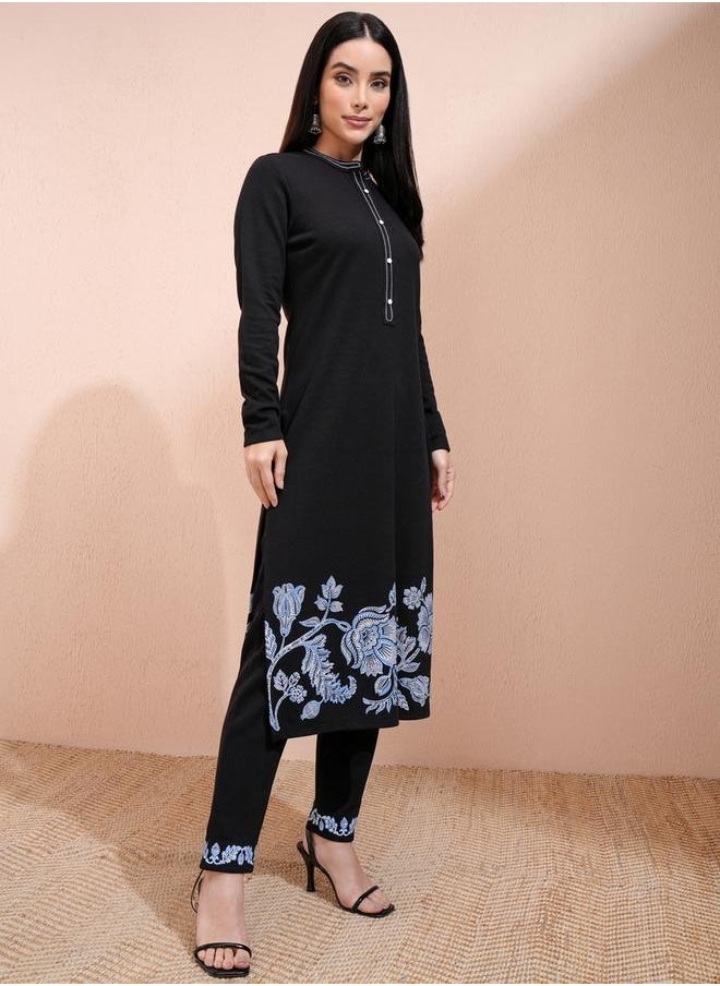 Ethnic Motifs Floral Print Regular Fit Kurta with Trousers Set - pzsku/ZBE28D0CB99730ECD85D4Z/45/_/1740487938/f02b5d51-4f64-4c8f-b726-c71f36e6005f