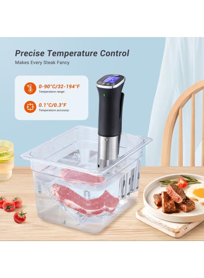 INKBIRD WiFi Sous Vide Machine ISV-300W Immersion Circulator IPX7 Waterproof Precision Culinary Cooker Remote Control with App Precise ±0.1°C Temperature Control Perfect for Sous Vide Cooking at Home - Image 3
