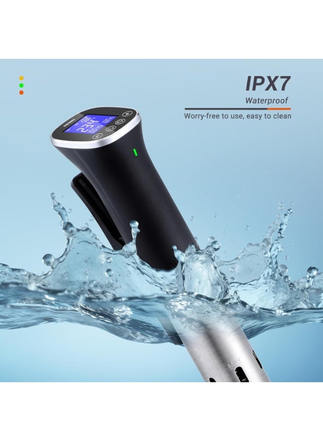 INKBIRD WiFi Sous Vide Machine ISV-300W Immersion Circulator IPX7 Waterproof Precision Culinary Cooker Remote Control with App Precise ±0.1°C Temperature Control Perfect for Sous Vide Cooking at Home - Image 4