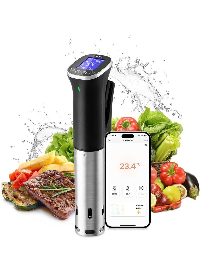 INKBIRD WiFi Sous Vide Machine ISV-300W Immersion Circulator IPX7 Waterproof Precision Culinary Cooker Remote Control with App Precise ±0.1°C Temperature Control Perfect for Sous Vide Cooking at Home - Image 1