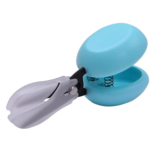 HARAC Adapted Safety Scissors Tabletop Scissors for Toddlers Kids Seniors Special Needs and Injury Recovery Spring Loaded Ambidextrous Handle NonStick Blade Made in Japan Blue - Image 1