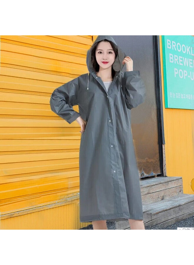 Bwnk Disposable Thickened Adult Outdoor Portable Hooded One-piece Raincoat Poncho For Cycling And Hiking 2-pack - Image 5