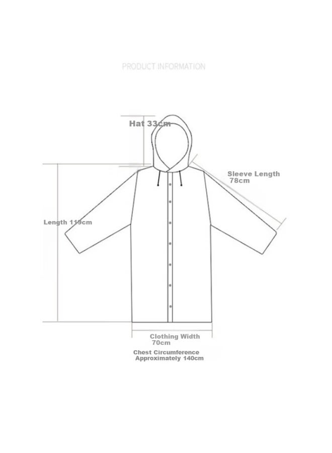 Bwnk Disposable Thickened Adult Outdoor Portable Hooded One-piece Raincoat Poncho For Cycling And Hiking 2-pack - Image 3