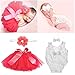 SPOKKI SPOKKI 4 PCS Newborn Photography Props Outfits-BabyTutu Skirt Cute Bow Headdress and Lace Rompers Flower Headband Sets  - Image 2