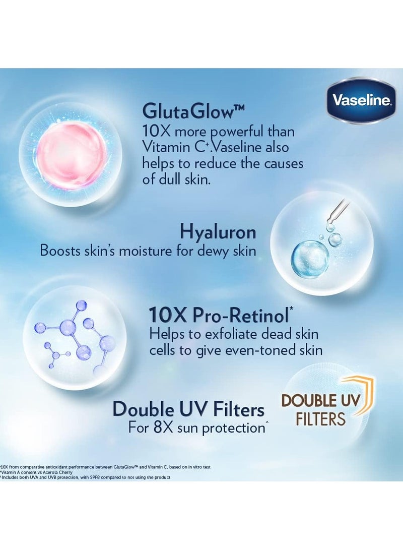 Vaseline Healthy Bright Gluta-Hya Serum Burst UV Lotion Flawless Bright Glow 330ml - Image 4