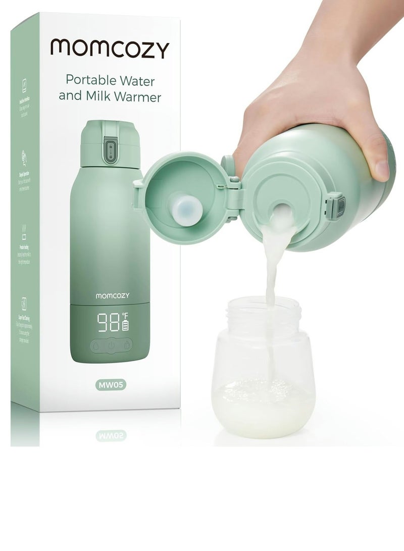 Momcozy Portable Milk Warmer for Travel – Dual Heating Modes for Breast Milk & Water, Portable Bottle Warmer with Fast Heating & Long Battery Life, 17 Ounces Large Capacity to Meet Your All-Day Needs - Image 1