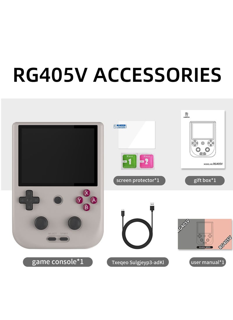 ANBERNIC  - RG405V Retro Handheld Game Console, Unisoc Tiger T618 Android 12 System 4.0 Inch IPS Touch Screen Support 5G WiFi Bluetooth 5.0 with 128G TF Card 3172 Games 5500mAh Battery - Image 1