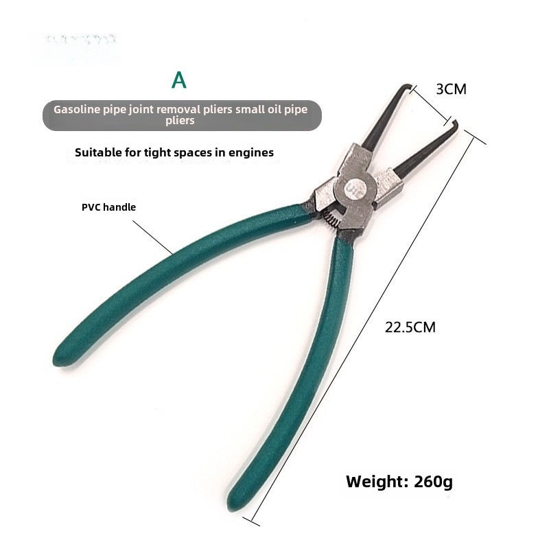 Gasoline pipe quick coupling removal pliers fuel pipe buckle pliers filter pliers tubing pliers tubing separation pliers(Green simple tubing tongs) - Image 1