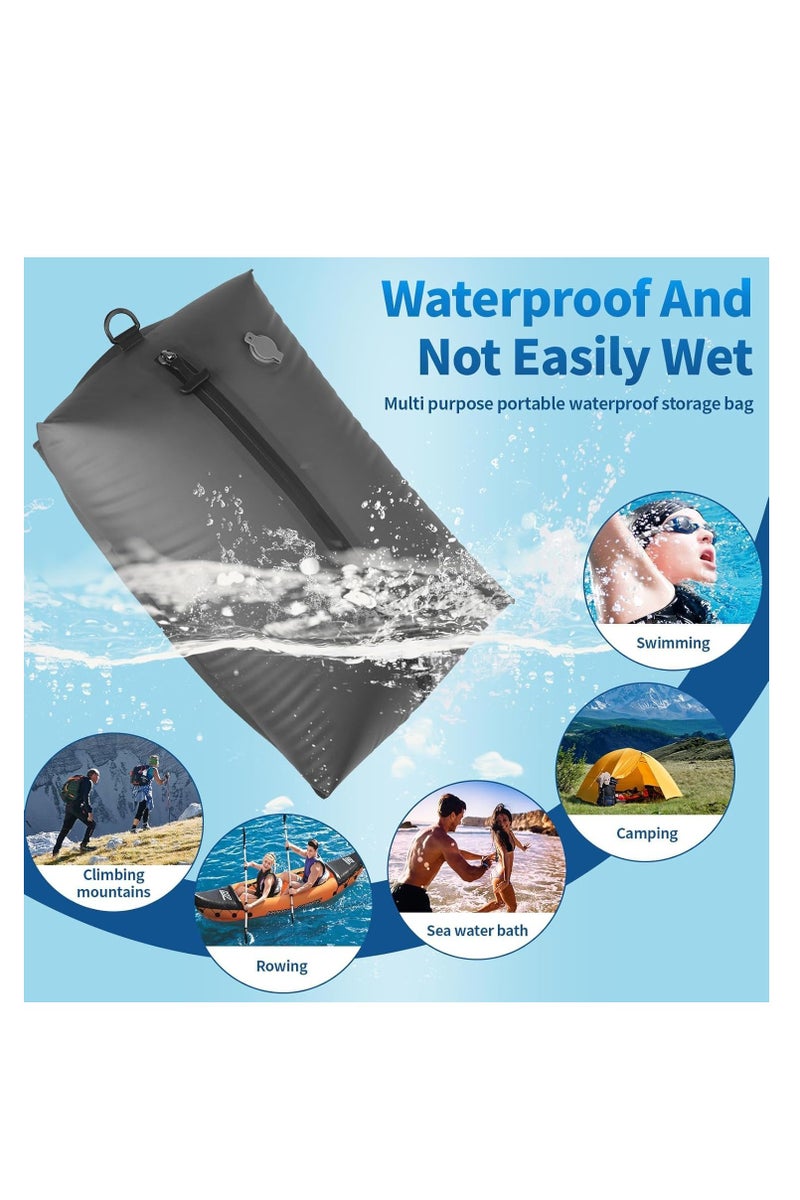 0 تي أوه وان تيك حقائب فراغ للسفر مع مضخة فراغ لاسلكية، حقائب فراغ موفرة بسعة 17 لترًا للسفر خفيفة الوزن ومتينة، حقائب ضغط فراغ قابلة لإعادة الاستخدام IP67 لحقائب السفر وحقائب الظهر والأمتعة والانتقال (قطعة واحدة + مضخة) - Image 3