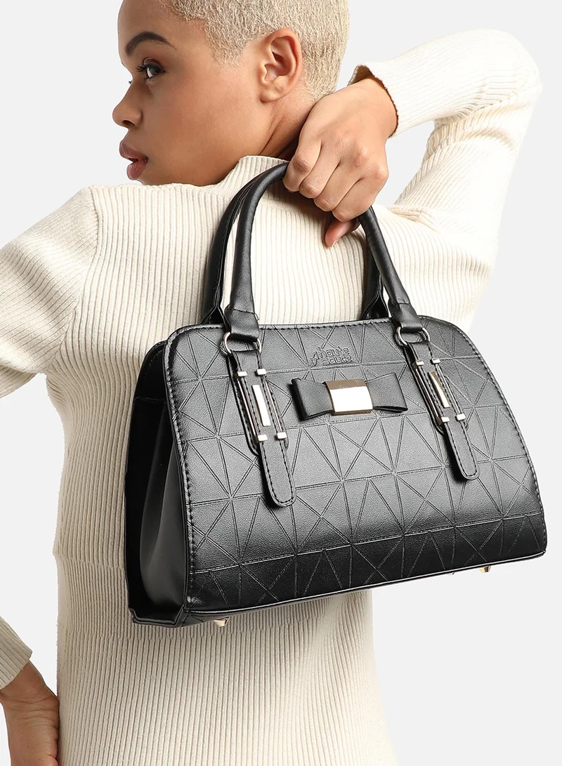 صوص هاوت Onyx Textured Black Handbag