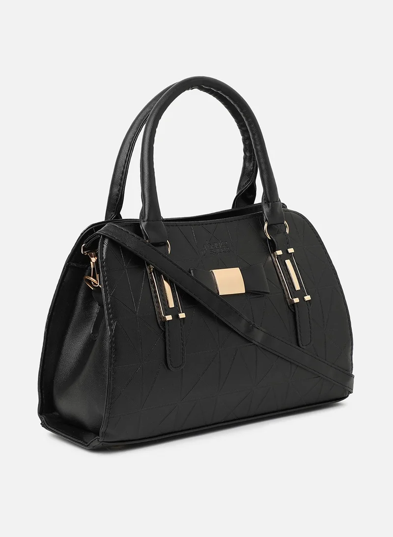 صوص هاوت Onyx Textured Black Handbag