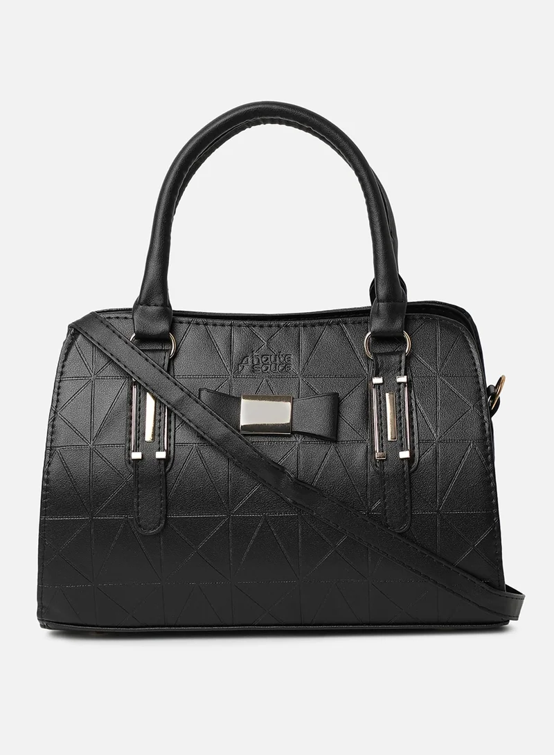 صوص هاوت Onyx Textured Black Handbag